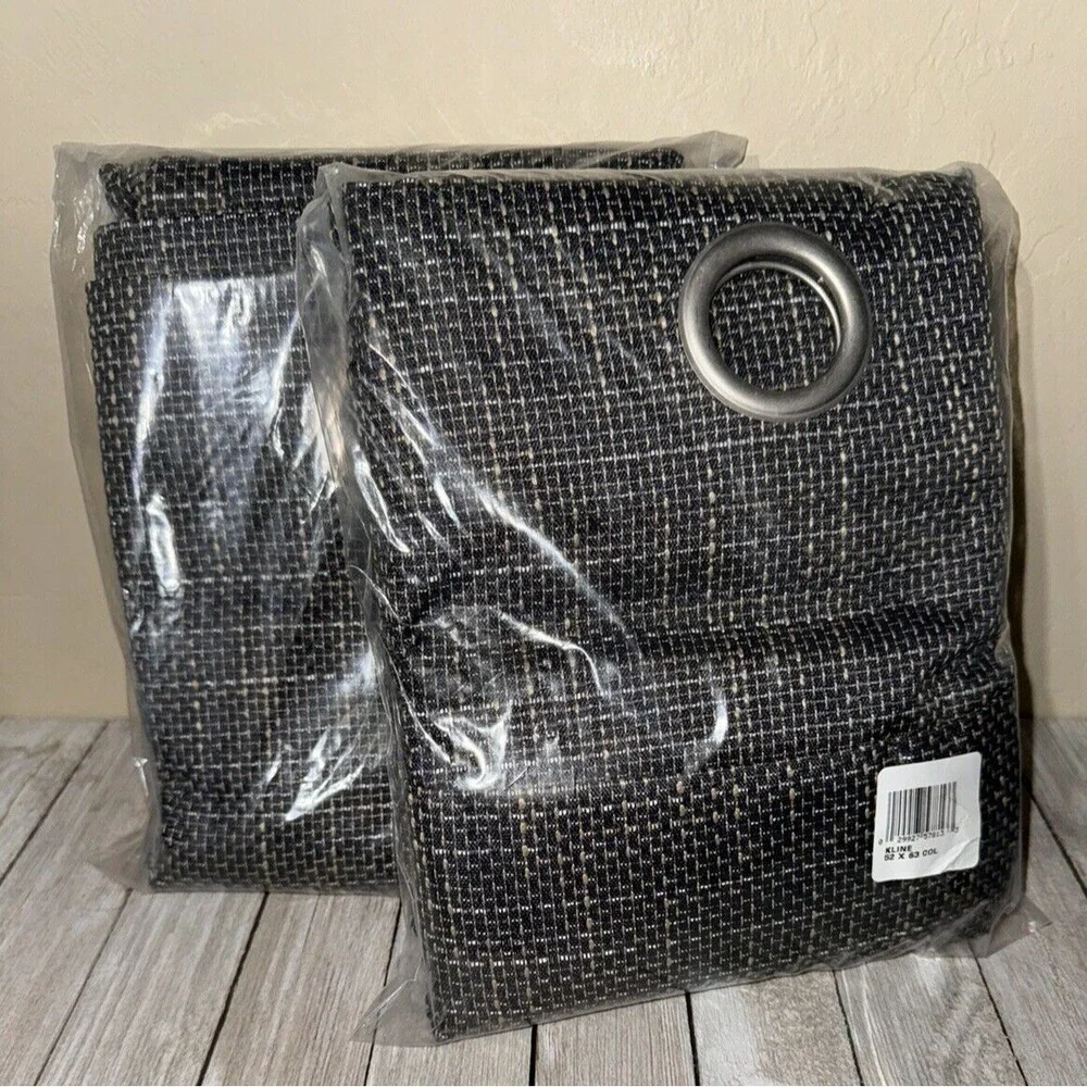 ⚡️SlKline Weave Thermal 100% Blackout Grommet Top (2 Panel Set) Curtains 52”x63”